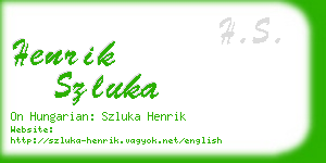 henrik szluka business card